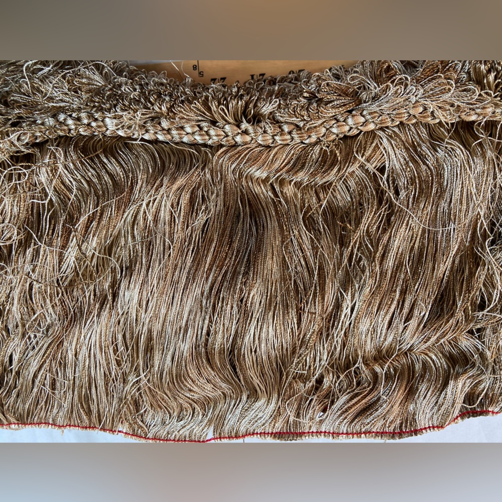 Upholstery Trim with tassel bullion and cord 3 yards x 8.25”